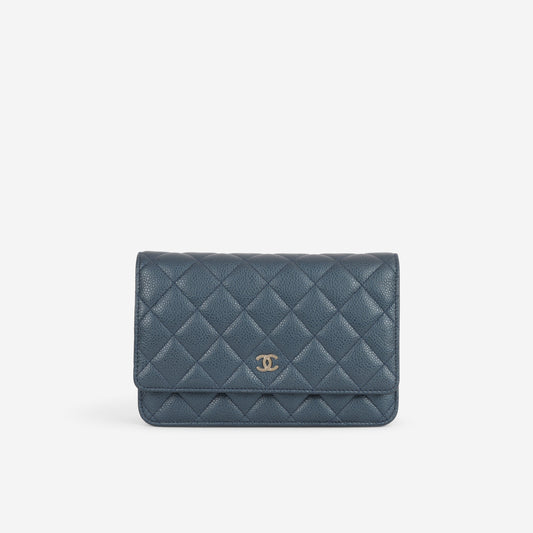Chanel WOC - Metallic Navy Caviar | Silver Hardware