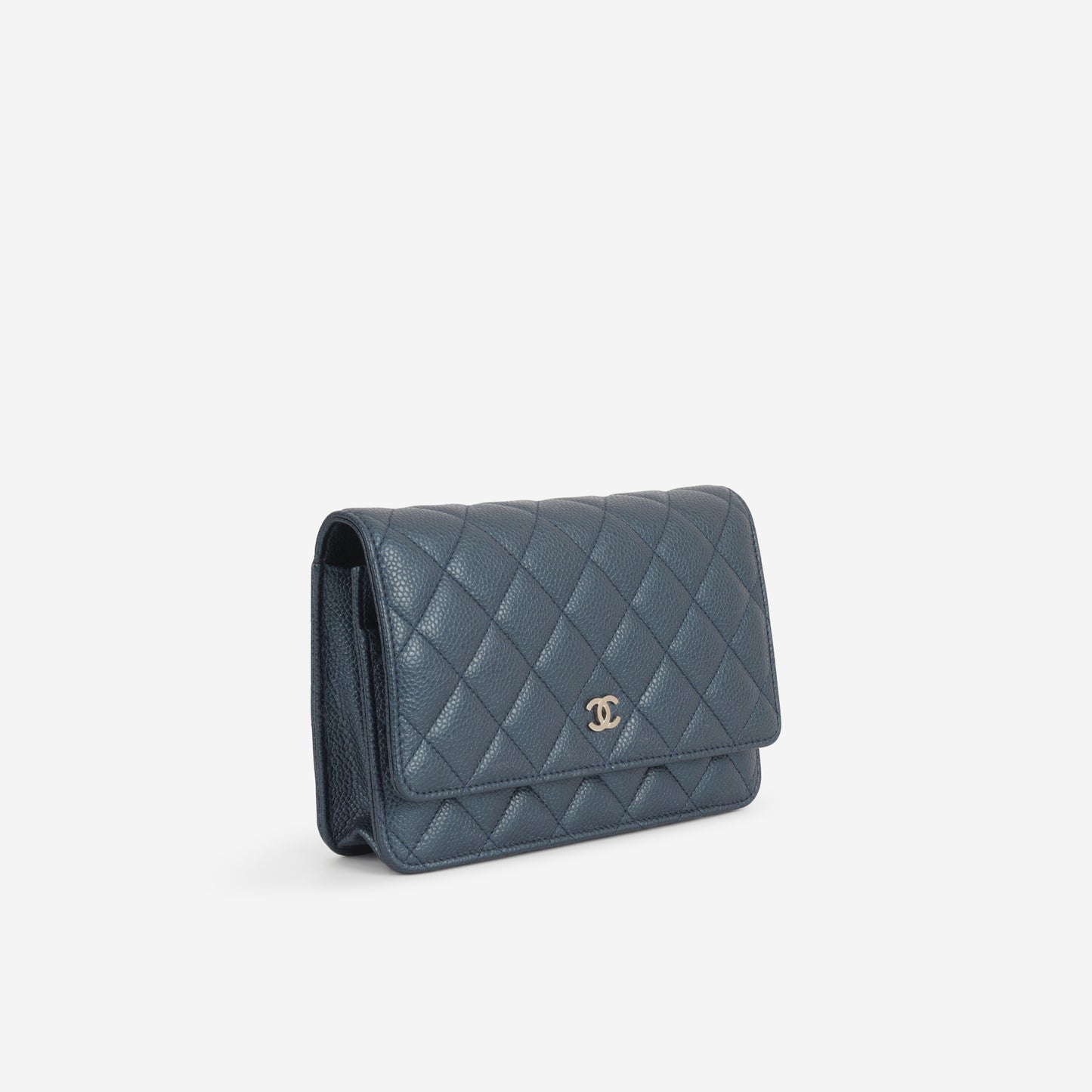 Chanel WOC - Metallic Navy Caviar | Silver Hardware