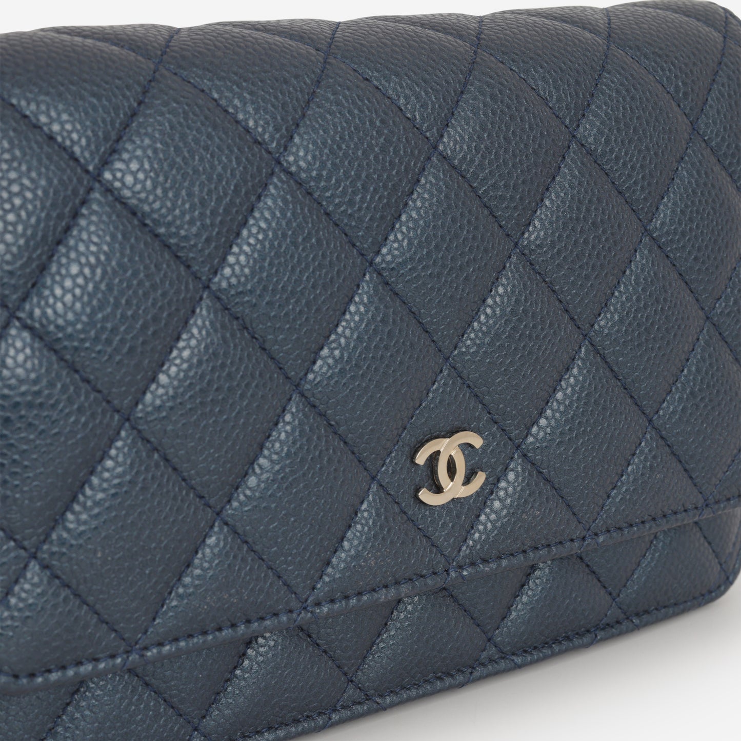Chanel WOC - Metallic Navy Caviar | Silver Hardware
