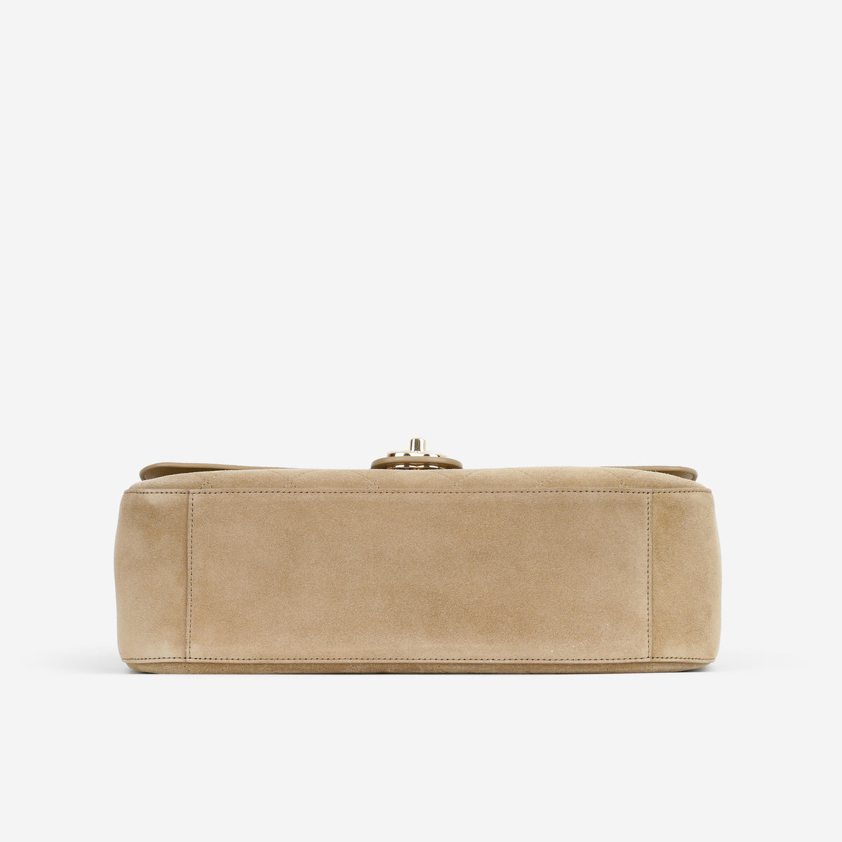 Chanel 2026 Maxi Flap Bag 32 - Dark Beige Suede | Gold Hardware