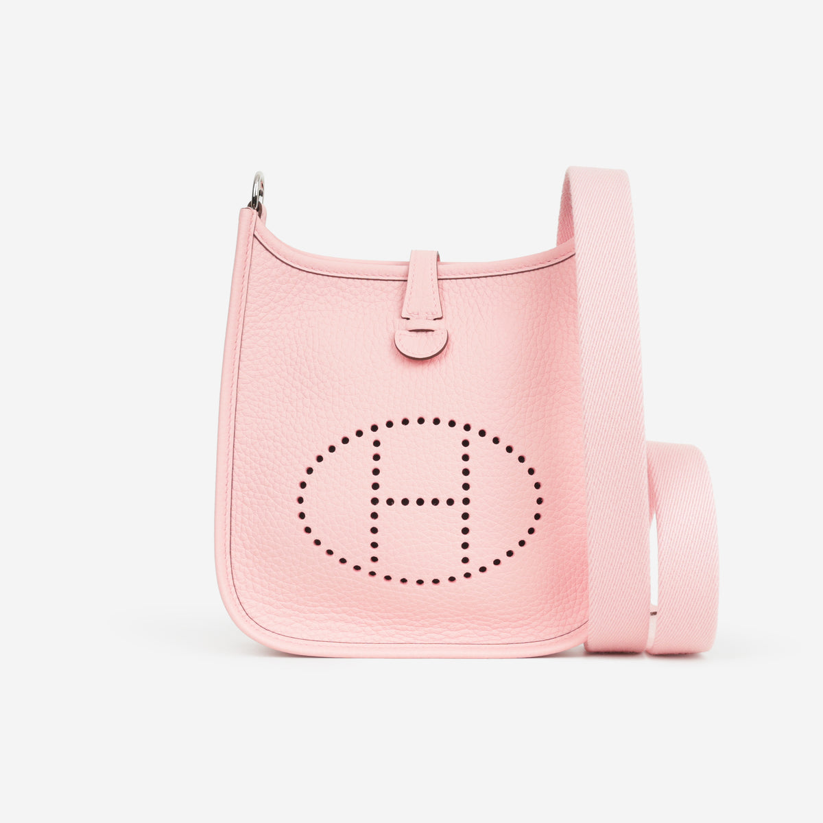 Hermès Mini Evelyne 16 - Rose Sakura Clemence | Palladium Hardware