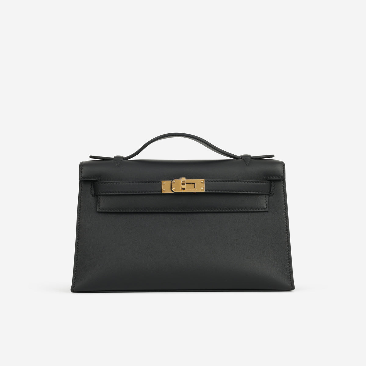 Hermès Kelly Pochette - Black Swift | Gold Hardware