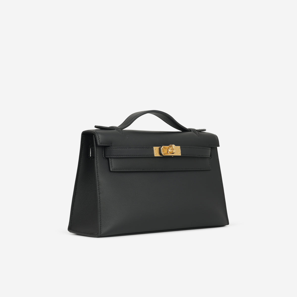 Hermès Kelly Pochette - Black Swift | Gold Hardware