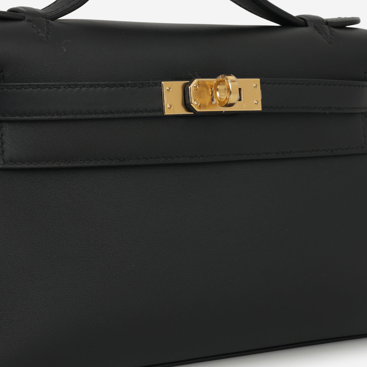 Hermès Kelly Pochette - Black Swift | Gold Hardware
