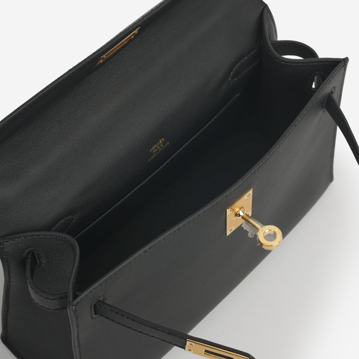 Hermès Kelly Pochette - Black Swift | Gold Hardware
