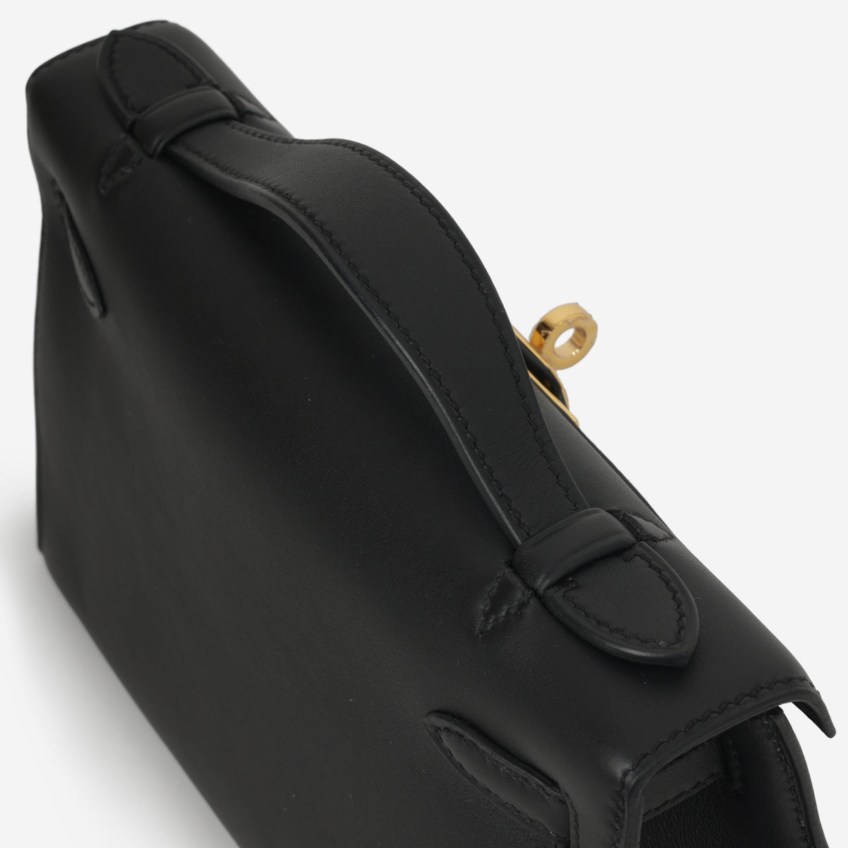 Hermès Kelly Pochette - Black Swift | Gold Hardware