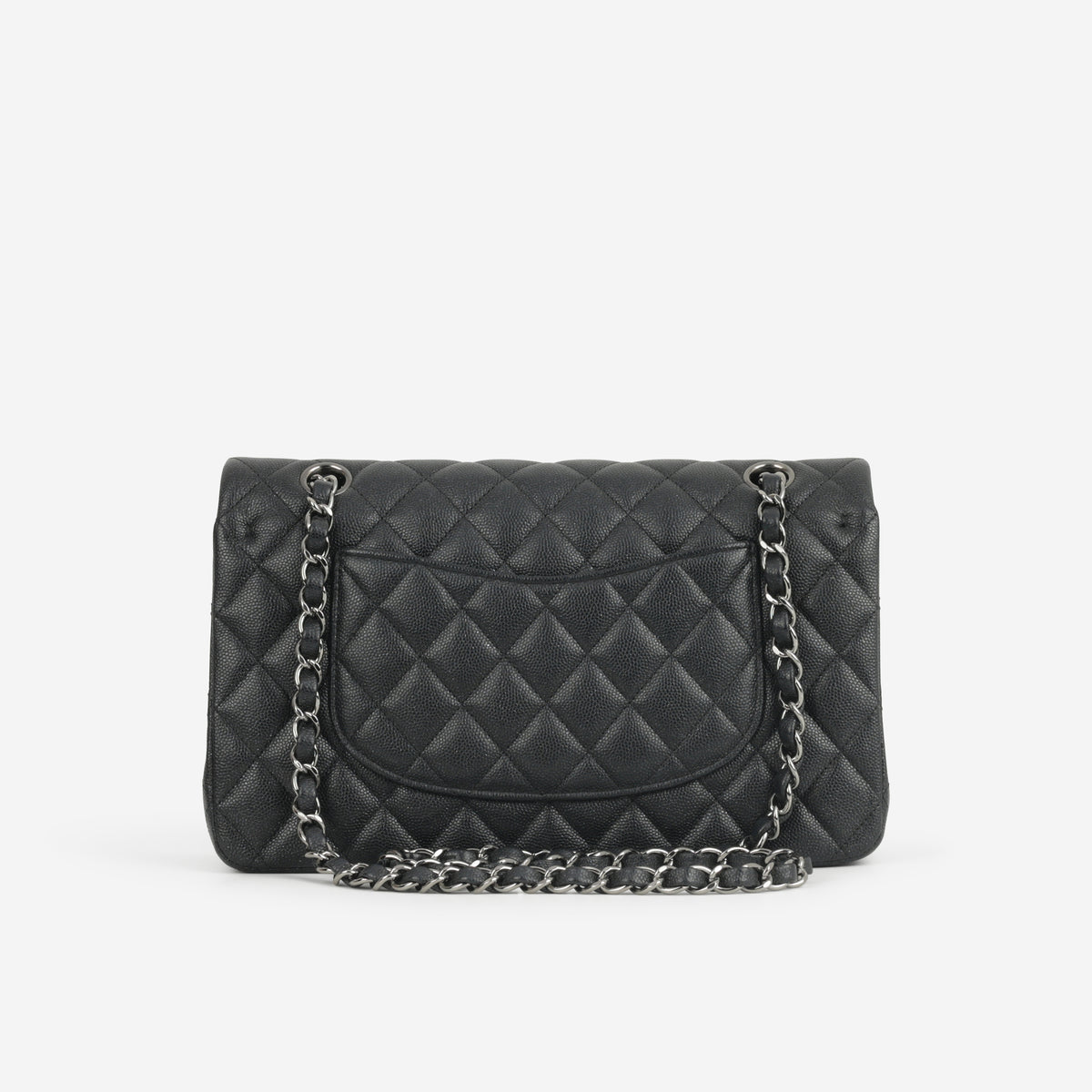 Chanel Medium Classic Flap - Black Iridescent Caviar | Gunmetal Hardware - Bagista