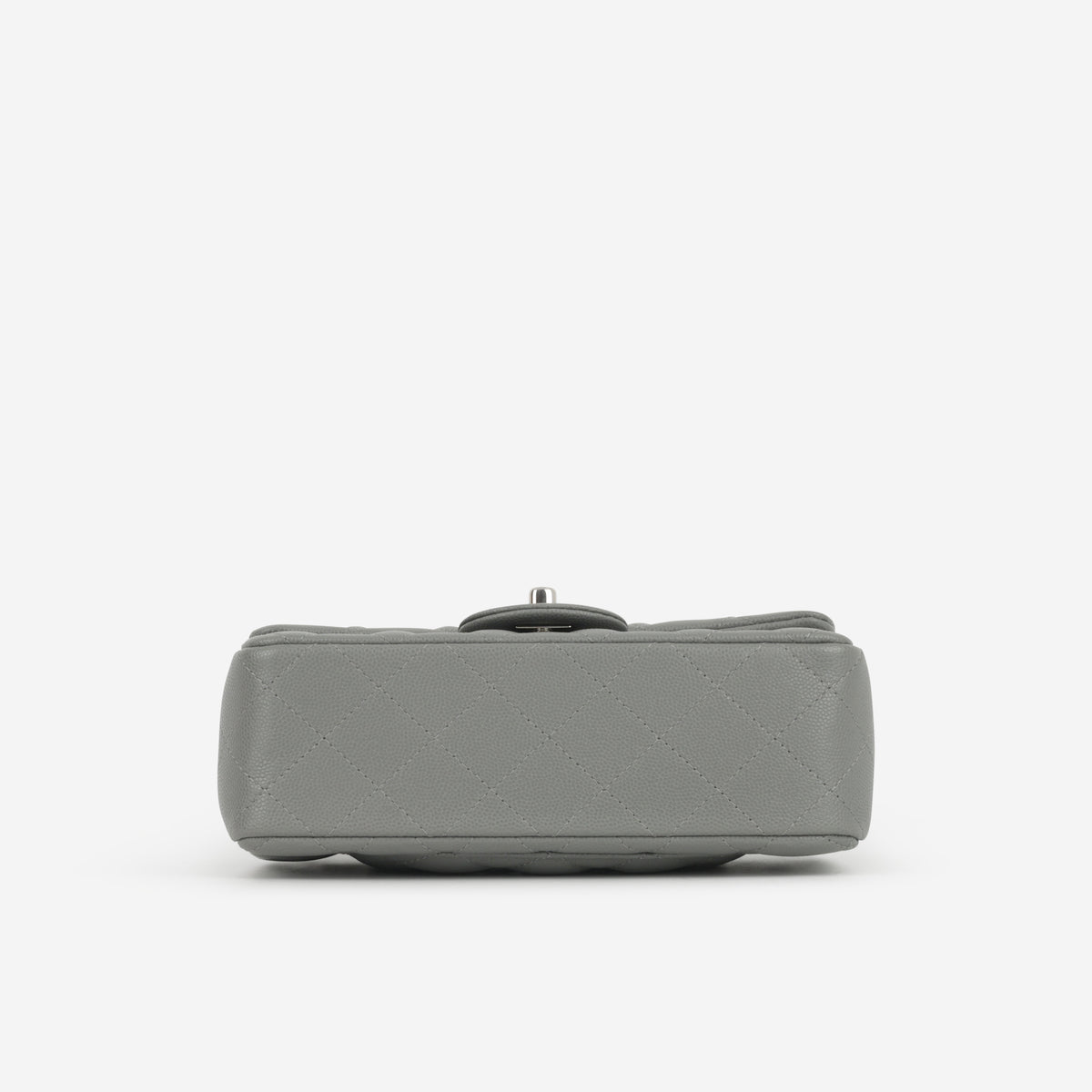 Chanel Mini Flap Rectangular - Grey Caviar | Silver Hardware