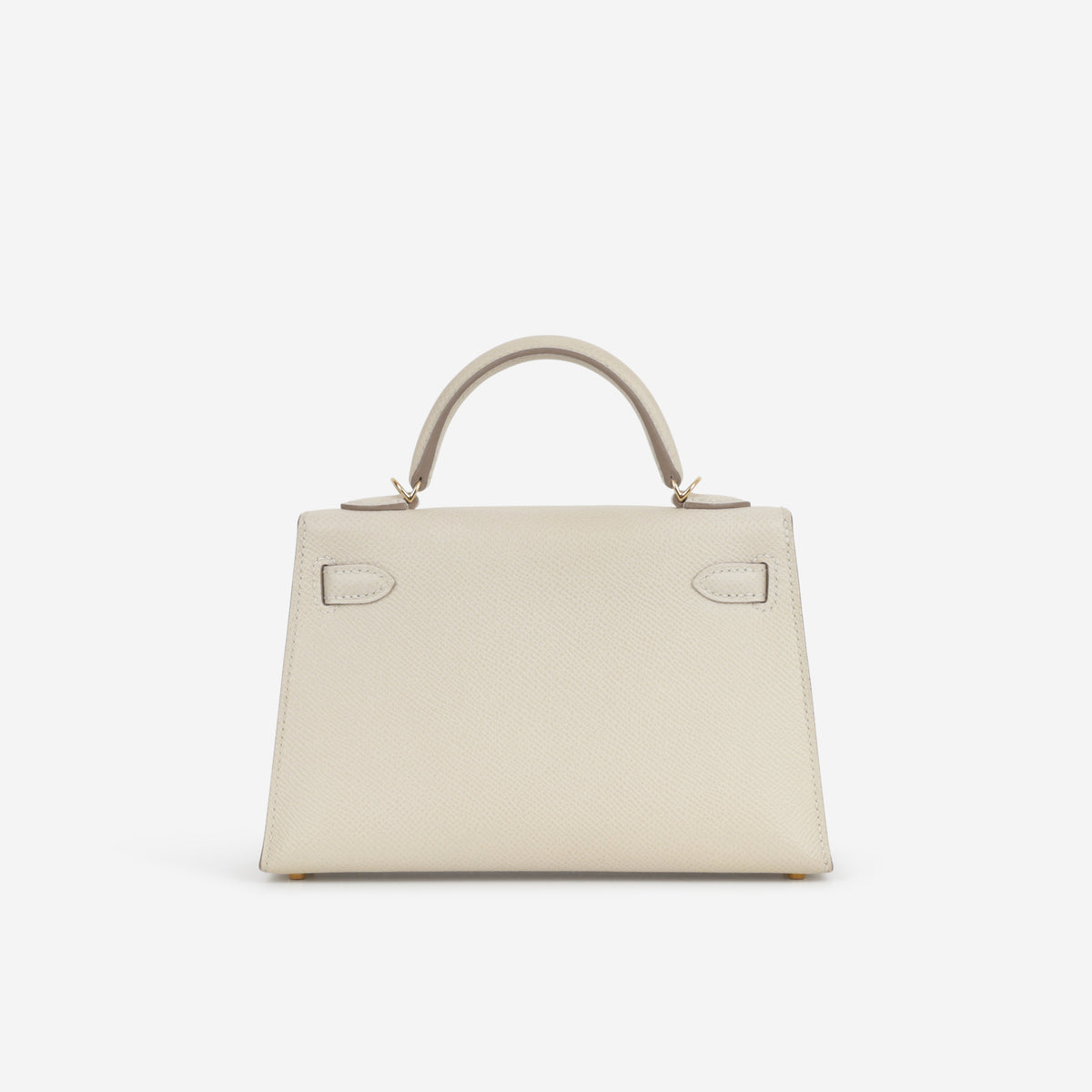 Hermès HSS Mini Kelly - Craie Epsom / Black Interior | Gold Hardware