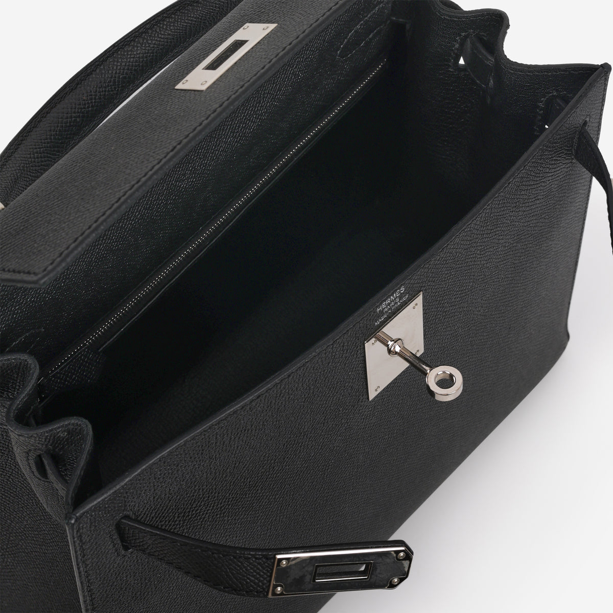 Hermès Kelly 28 - Black Epsom | Palladium Hardware