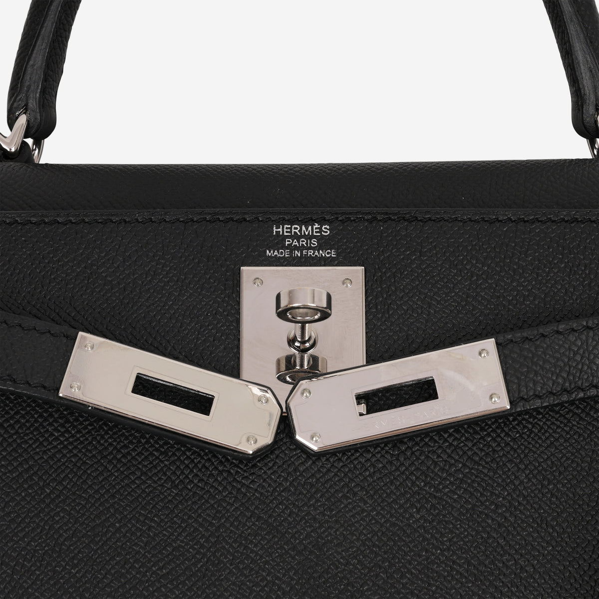 Hermès Kelly 28 - Black Epsom | Palladium Hardware