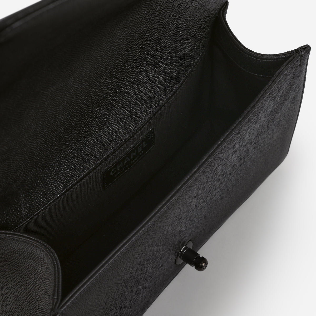 Chanel Old Medium Boy Bag - So Black Caviar | Tonal Hardware