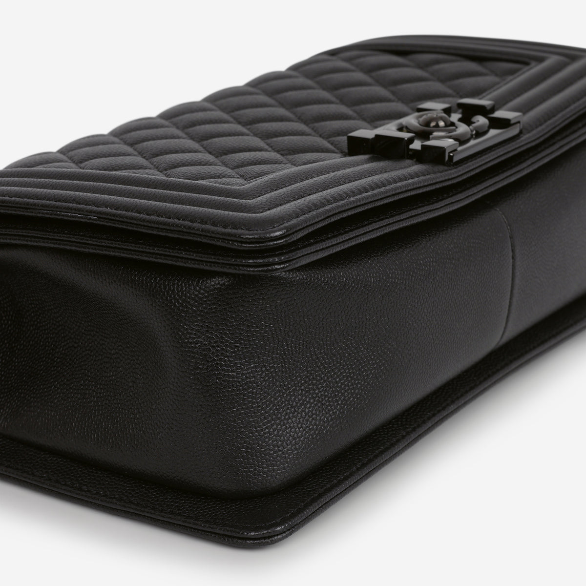 Chanel Old Medium Boy Bag - So Black Caviar | Tonal Hardware