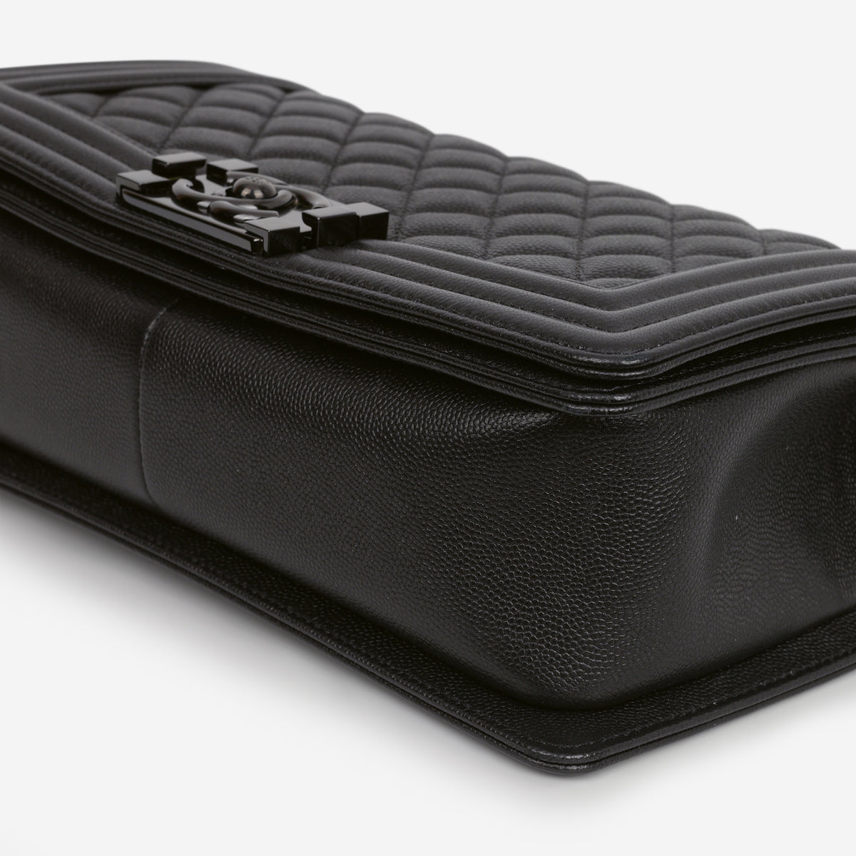 Chanel Old Medium Boy Bag - So Black Caviar | Tonal Hardware