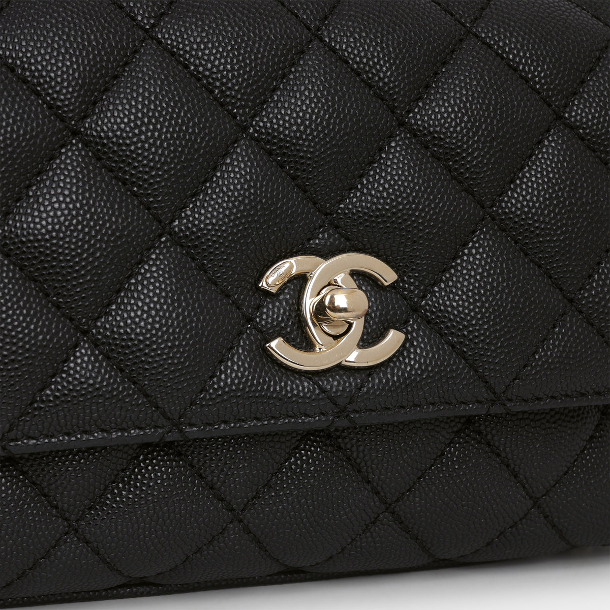 Chanel Mini Coco Handle - Black Caviar | Champagne Gold Hardware