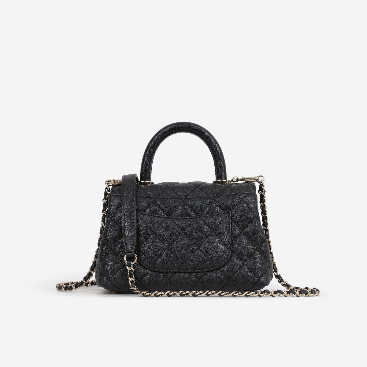 Chanel Mini Coco Handle - Black Caviar | Champagne Gold Hardware