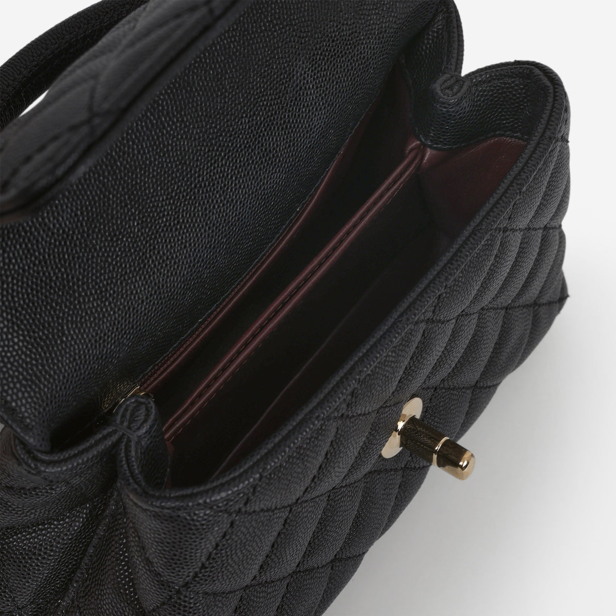 Chanel Mini Coco Handle - Black Caviar | Champagne Gold Hardware