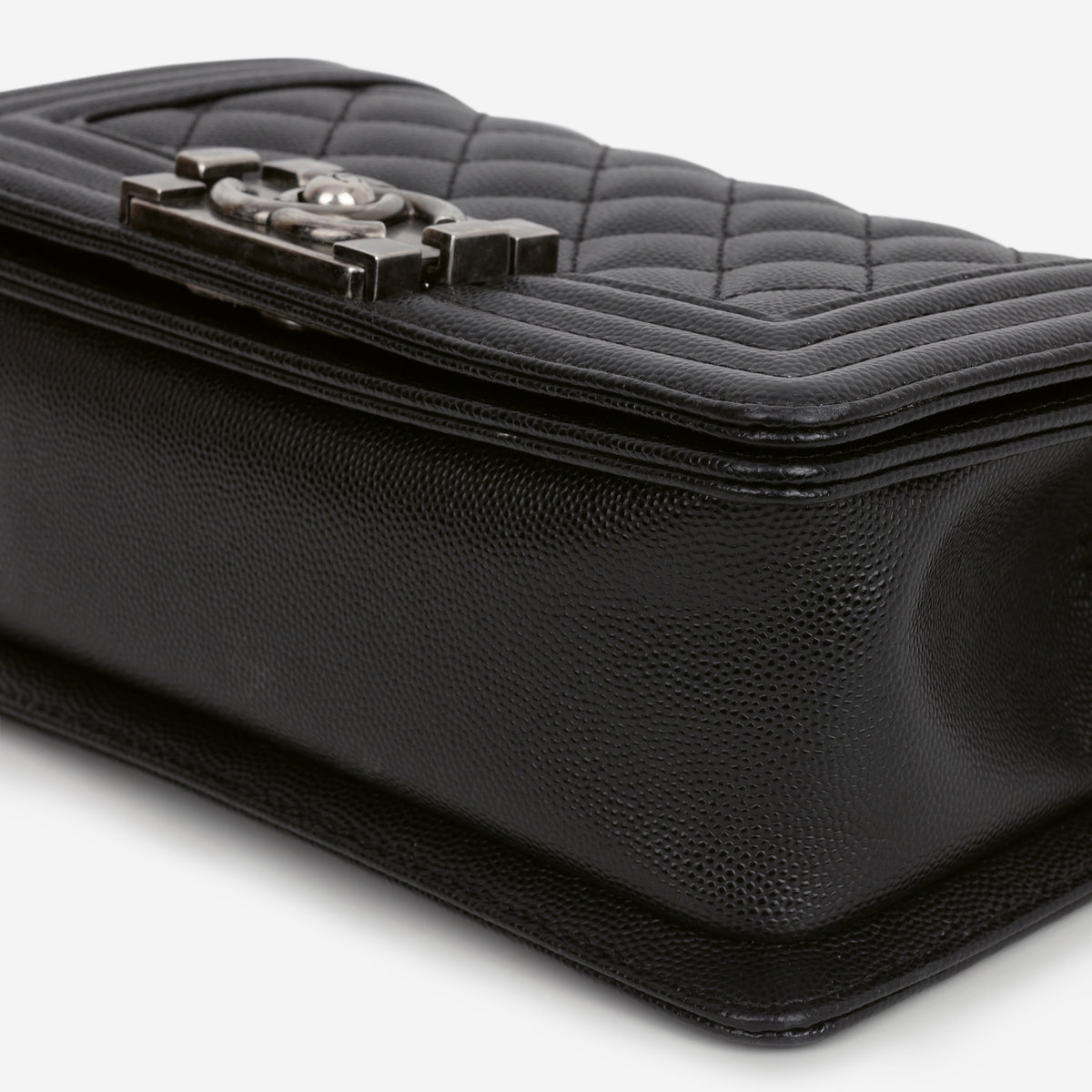 Chanel Small Boy Bag - Black Caviar | Ruthenium Hardware