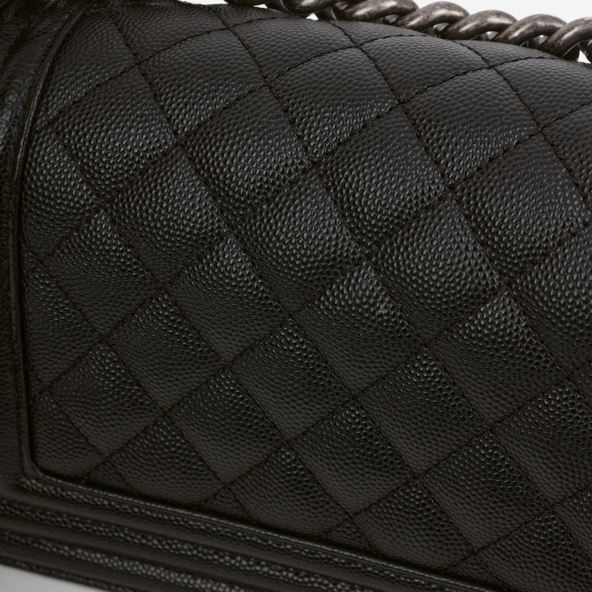 Chanel Small Boy Bag - Black Caviar | Ruthenium Hardware