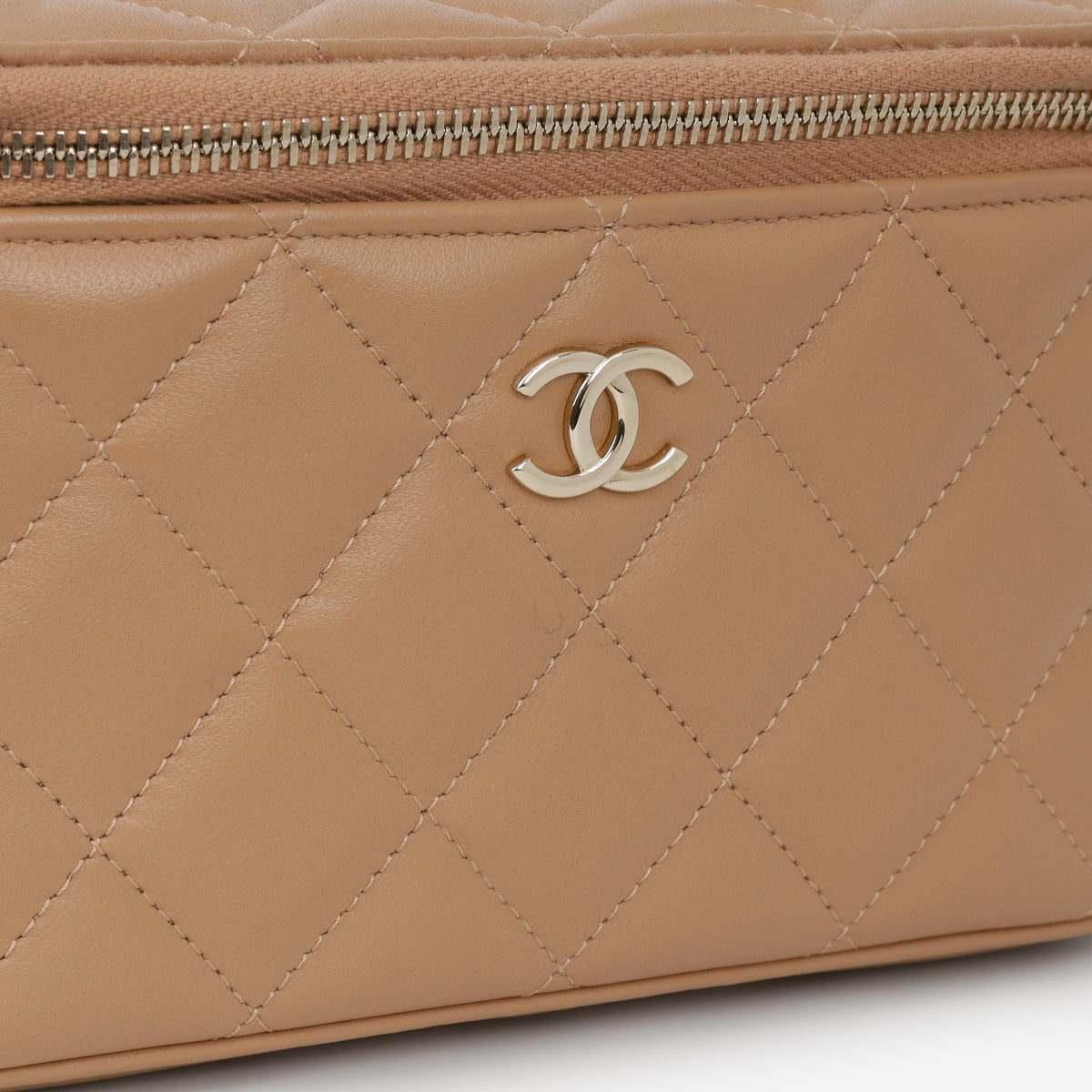 Chanel Top Handle Vanity - Caramel Lambskin | Champagne Gold Hardware