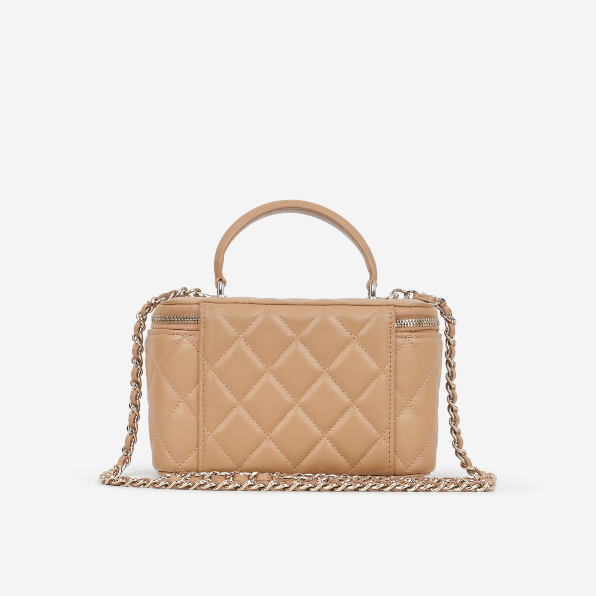 Chanel Top Handle Vanity - Caramel Lambskin | Champagne Gold Hardware