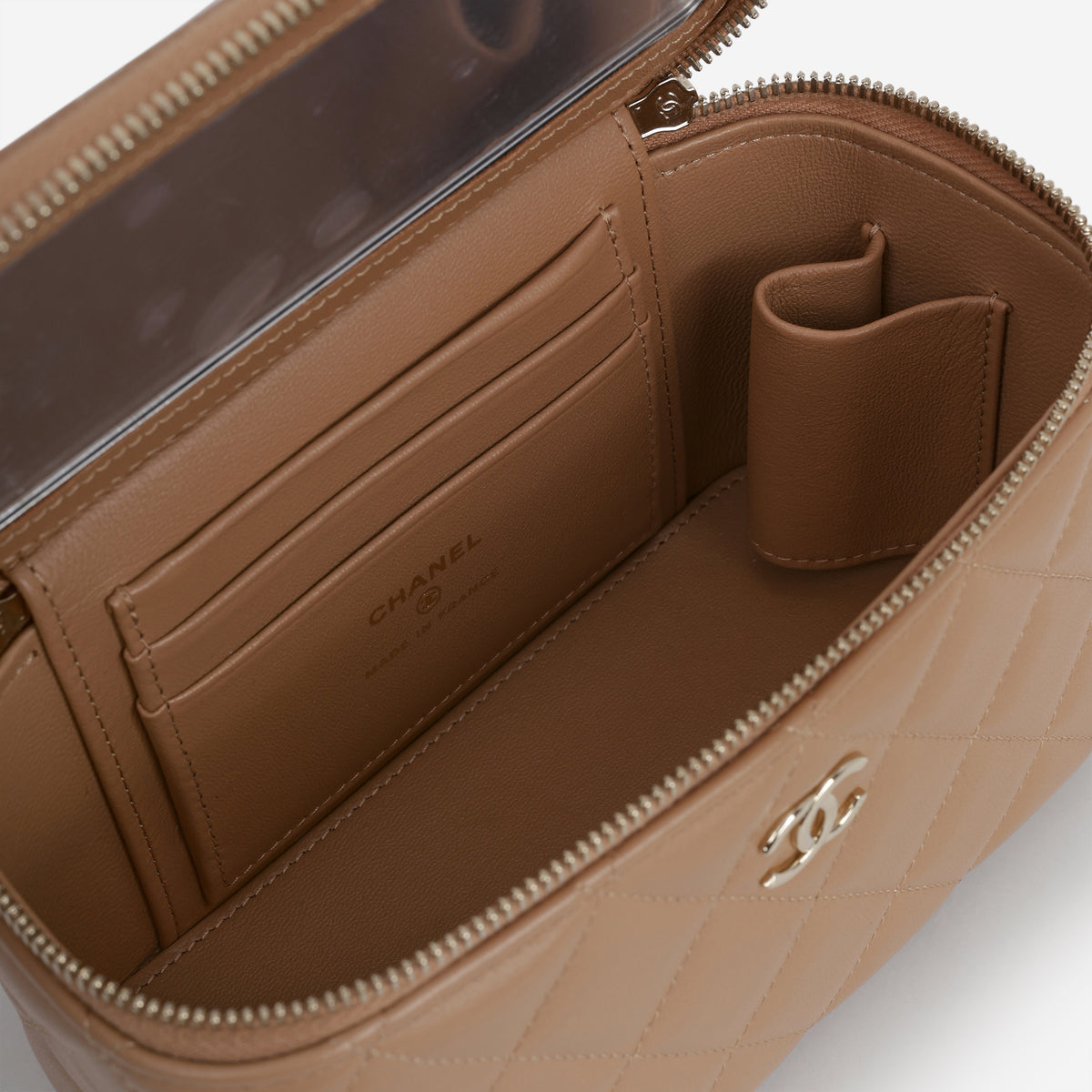 Chanel Top Handle Vanity - Caramel Lambskin | Champagne Gold Hardware
