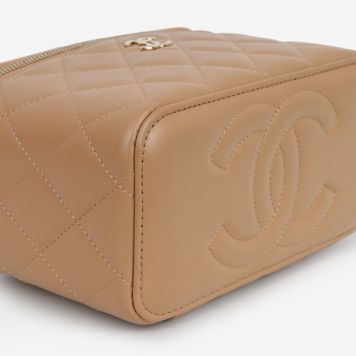 Chanel Top Handle Vanity - Caramel Lambskin | Champagne Gold Hardware
