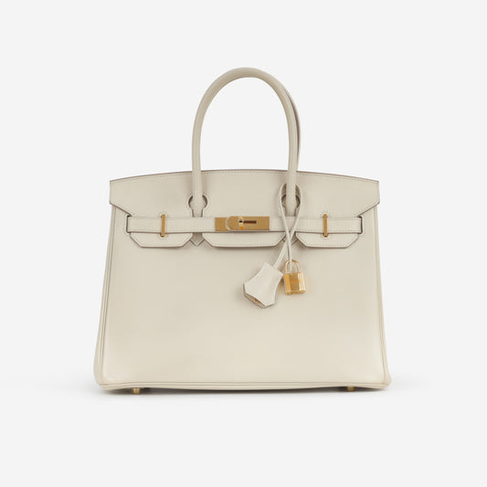 Hermès Birkin 30 - Craie Epsom Retourne | Gold Hardware
