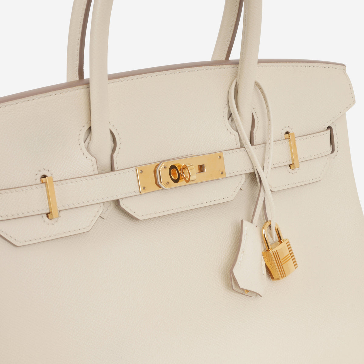 Hermès Birkin 30 - Craie Epsom Retourne | Gold Hardware