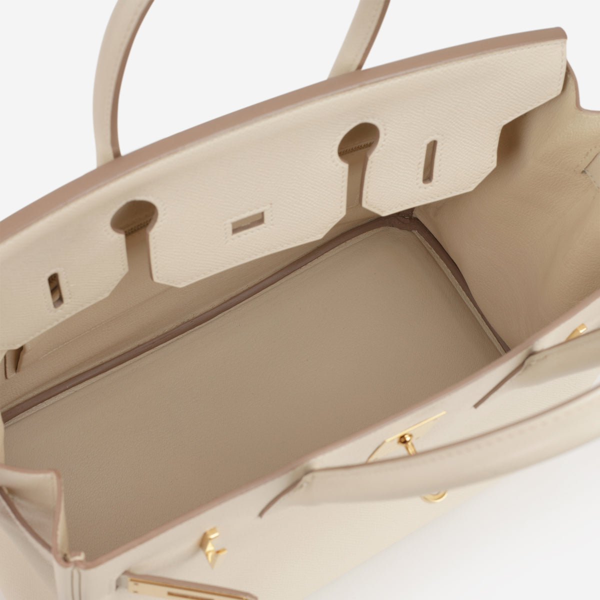 Hermès Birkin 30 - Craie Epsom Retourne | Gold Hardware