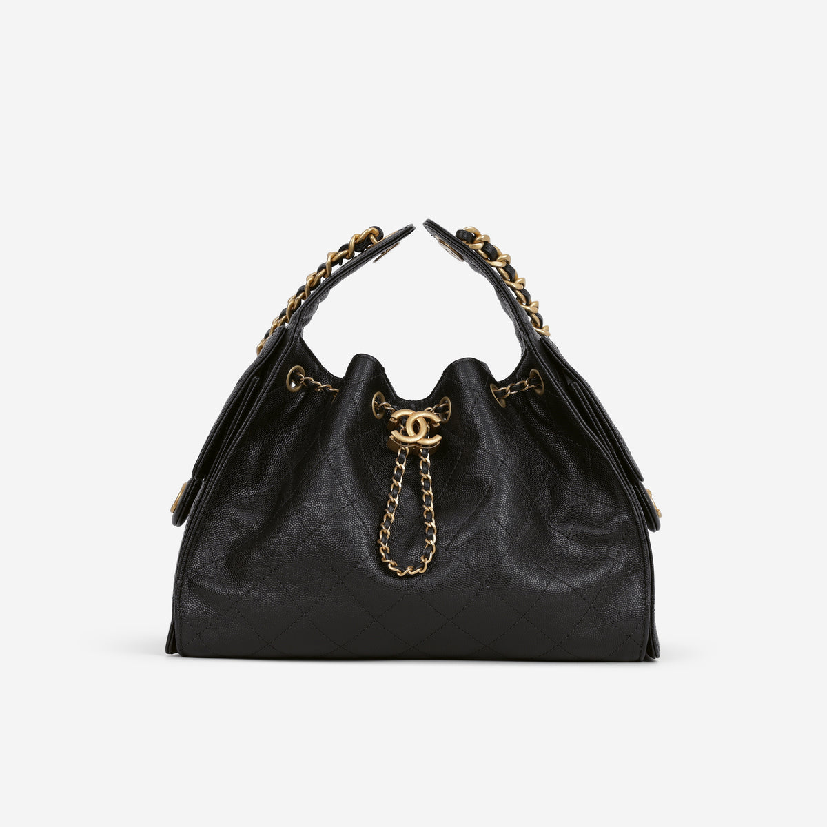 Chanel Small 25 Hobo - Black Caviar | Gold Hardware