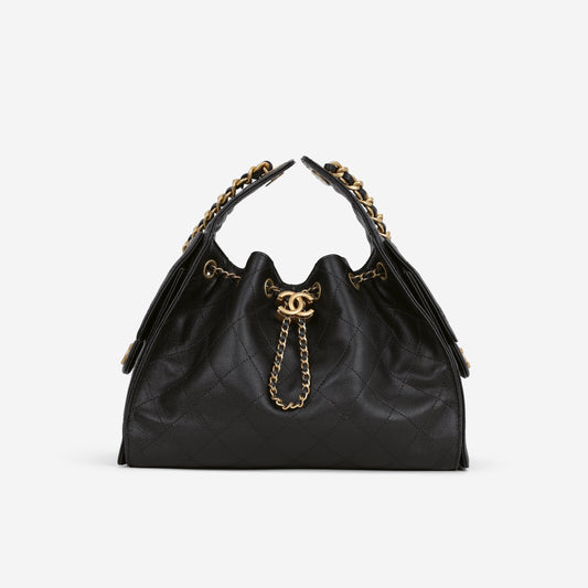 Chanel Small 25 Hobo - Black Caviar | Gold Hardware