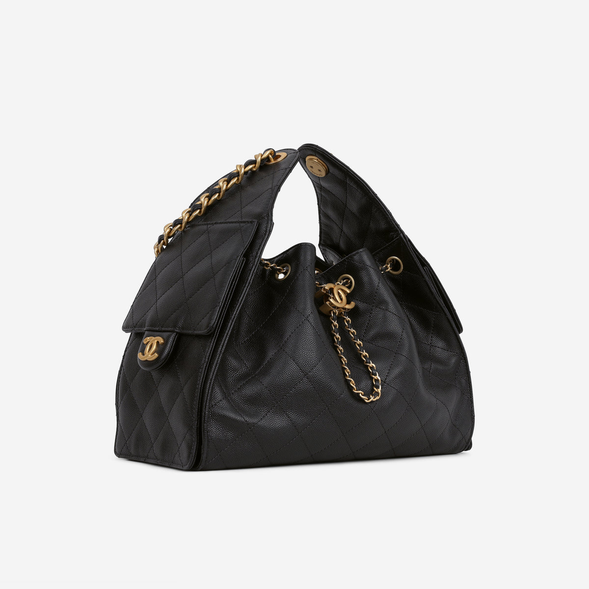 Chanel Small 25 Hobo - Black Caviar | Gold Hardware