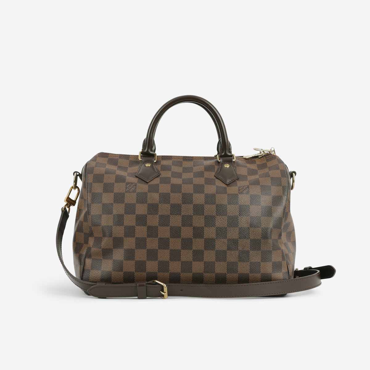 Louis Vuitton Speedy 30 Bandouliere - Damier Ebene | Gold Hardware