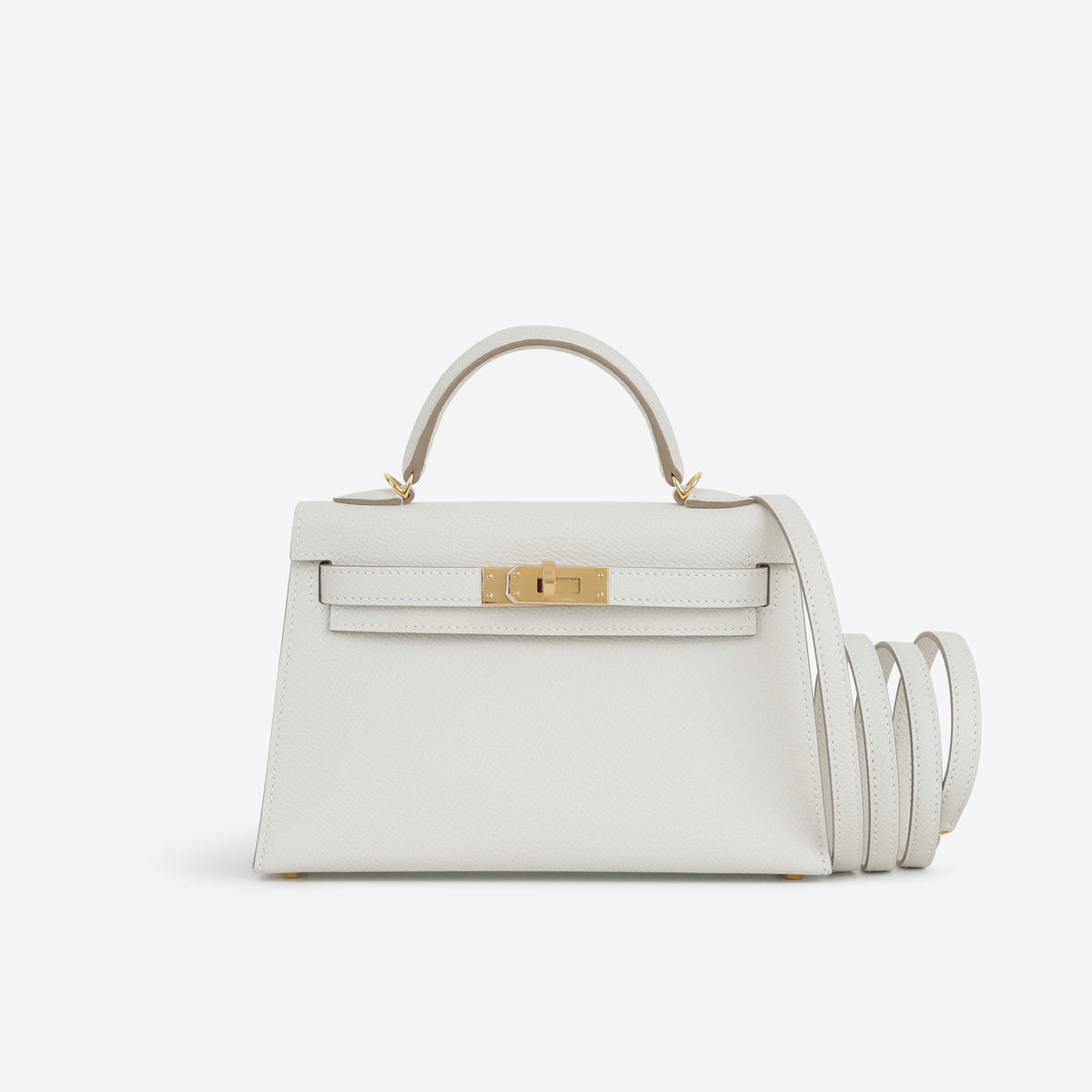 Hermès Mini Kelly 20cm - Gris Pale Epsom | Gold Hardware