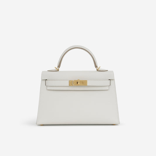 Hermès Mini Kelly 20cm - Gris Pale Epsom | Gold Hardware