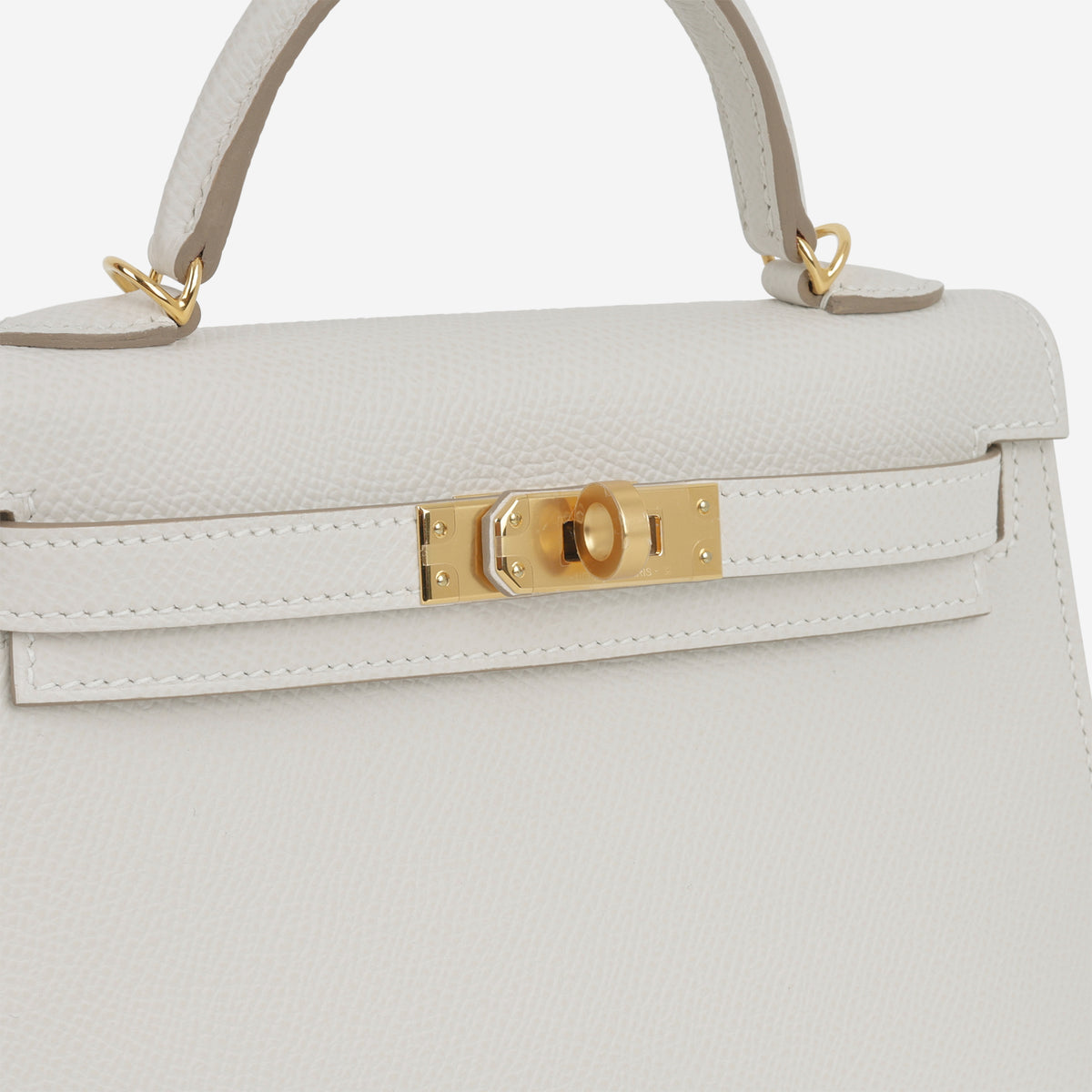 Hermès Mini Kelly 20cm - Gris Pale Epsom | Gold Hardware