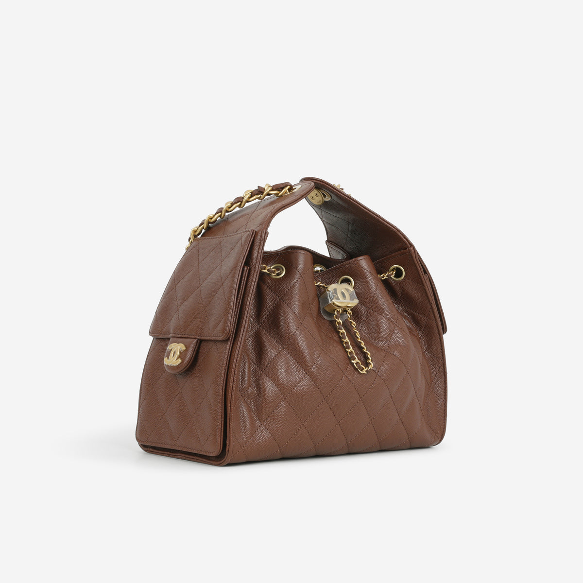 Chanel SS26 Small 25 Hobo - Brown Caviar | Gold Hardware