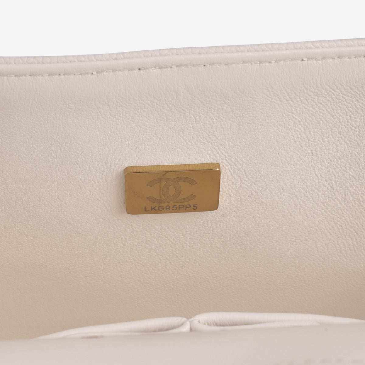 Chanel Medium Classic Flap - White Caviar | Champagne Gold Hardware - Bagista