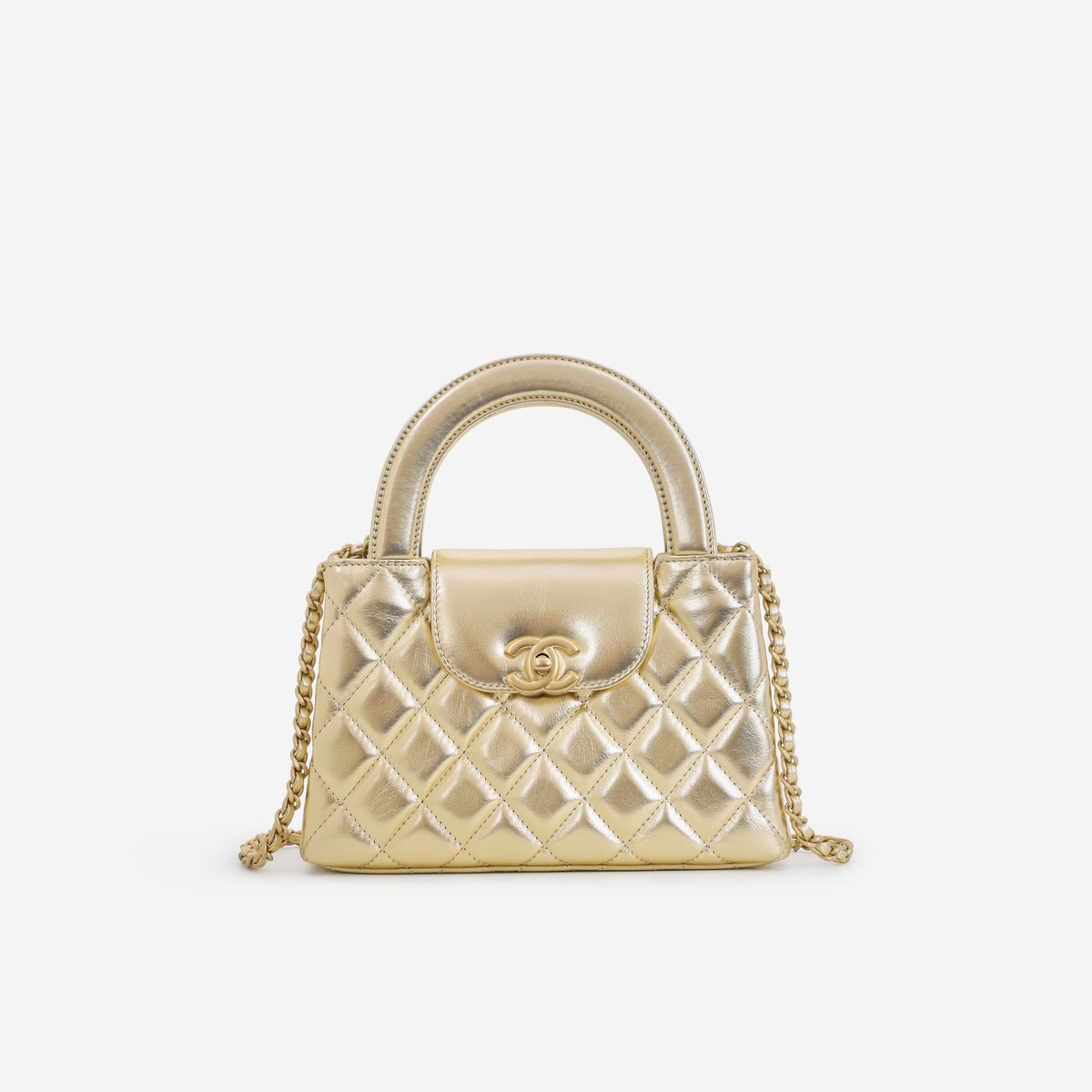 Chanel Small Kelly Re-Edition - Champagne Lambskin | Champagne Gold Hardware
