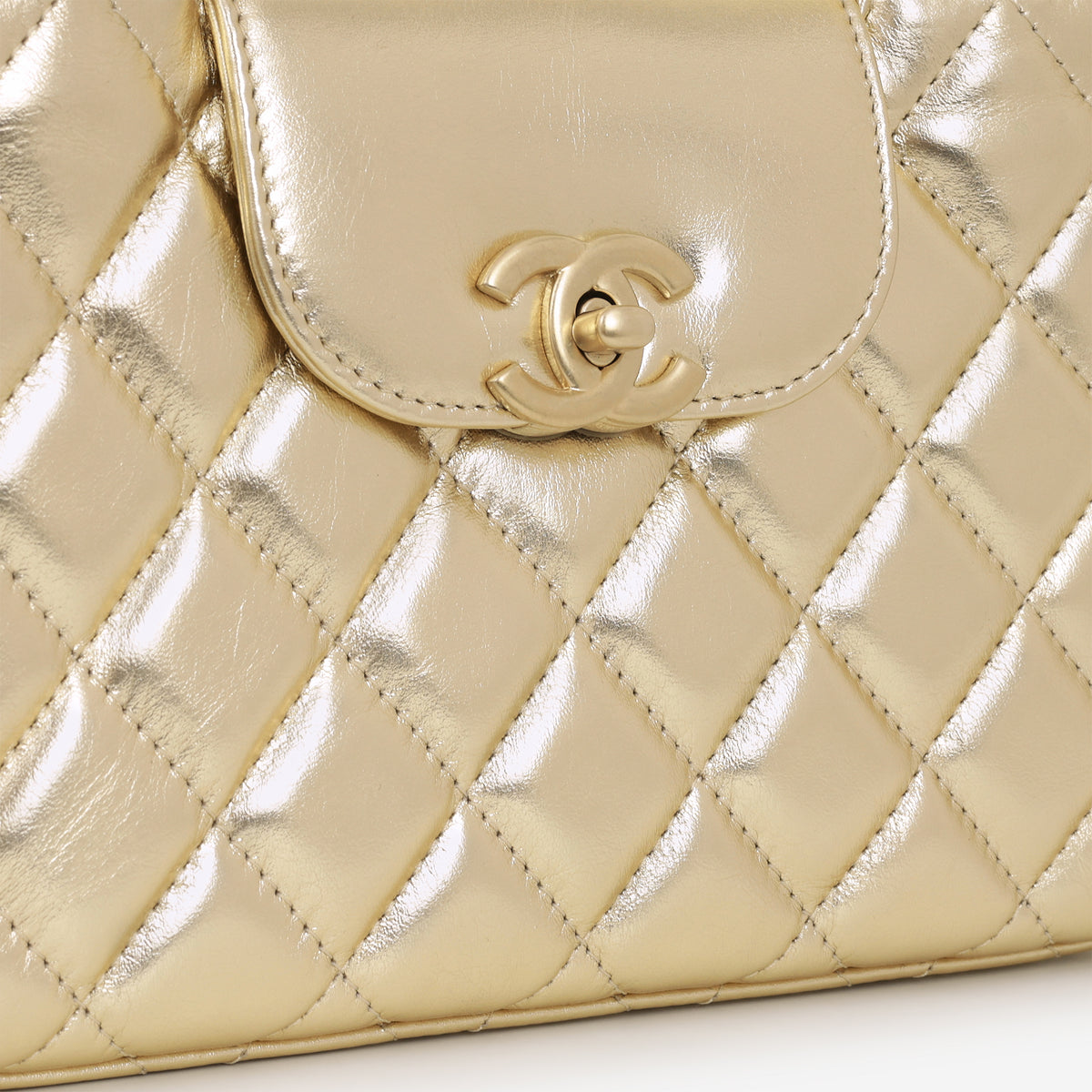 Chanel Small Kelly Re-Edition - Champagne Lambskin | Champagne Gold Hardware