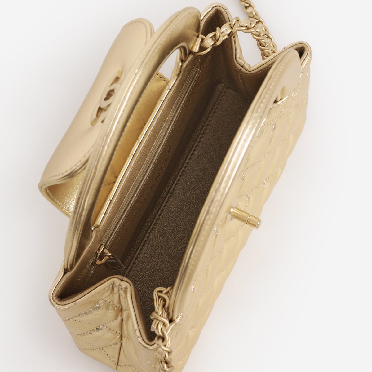 Chanel Small Kelly Re-Edition - Champagne Lambskin | Champagne Gold Hardware