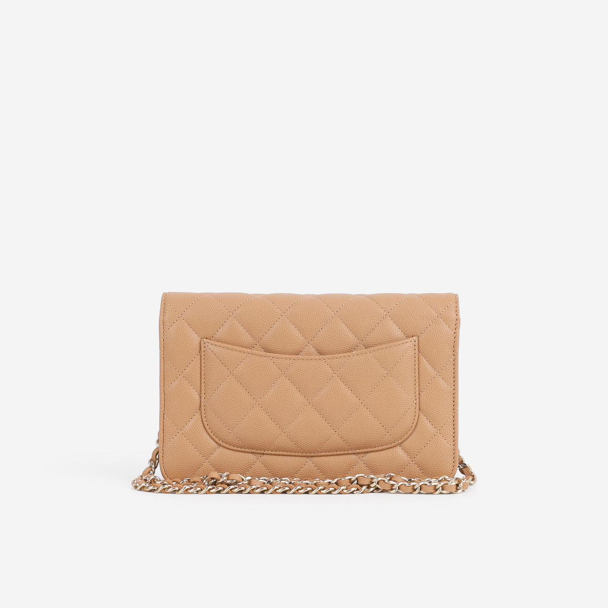 Wallet On Chain - Caramel Caviar Crystal | Champagne Gold Hardware - Bagista