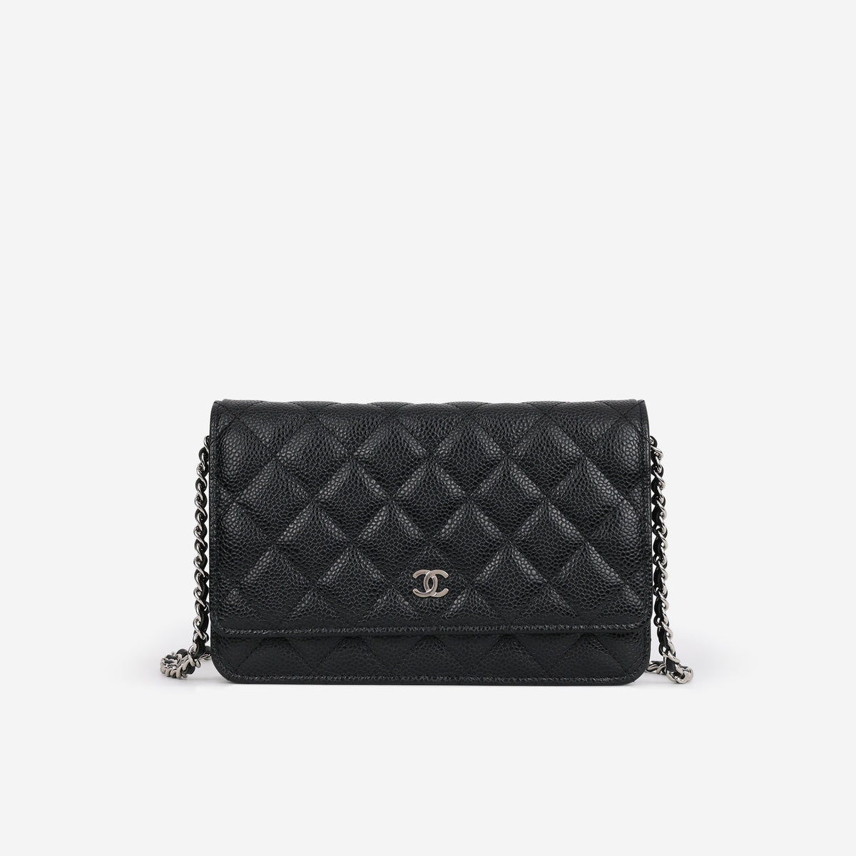 Chanel Classic Wallet on Chain - Black Caviar | Silver Hardware