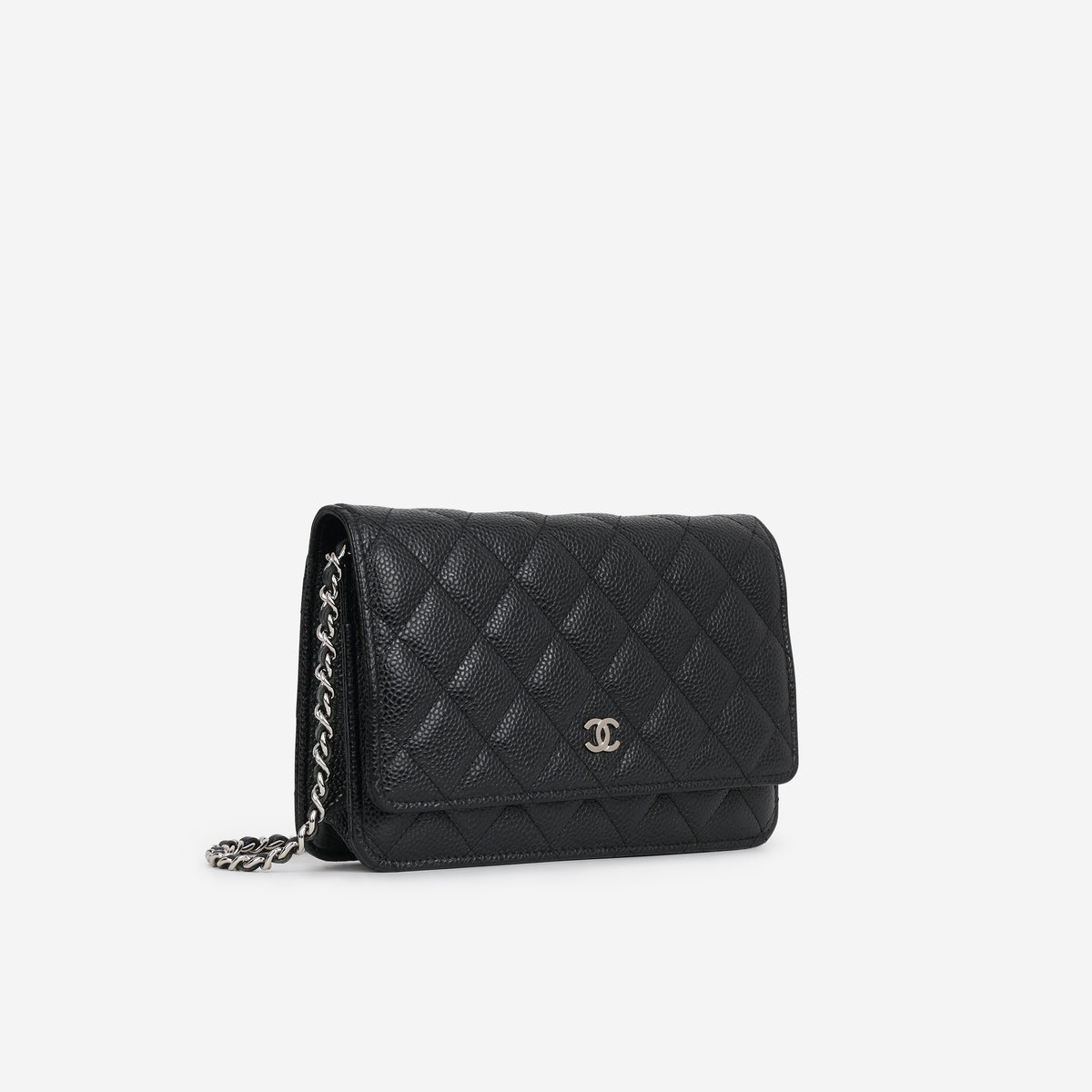 Chanel Classic Wallet on Chain - Black Caviar | Silver Hardware