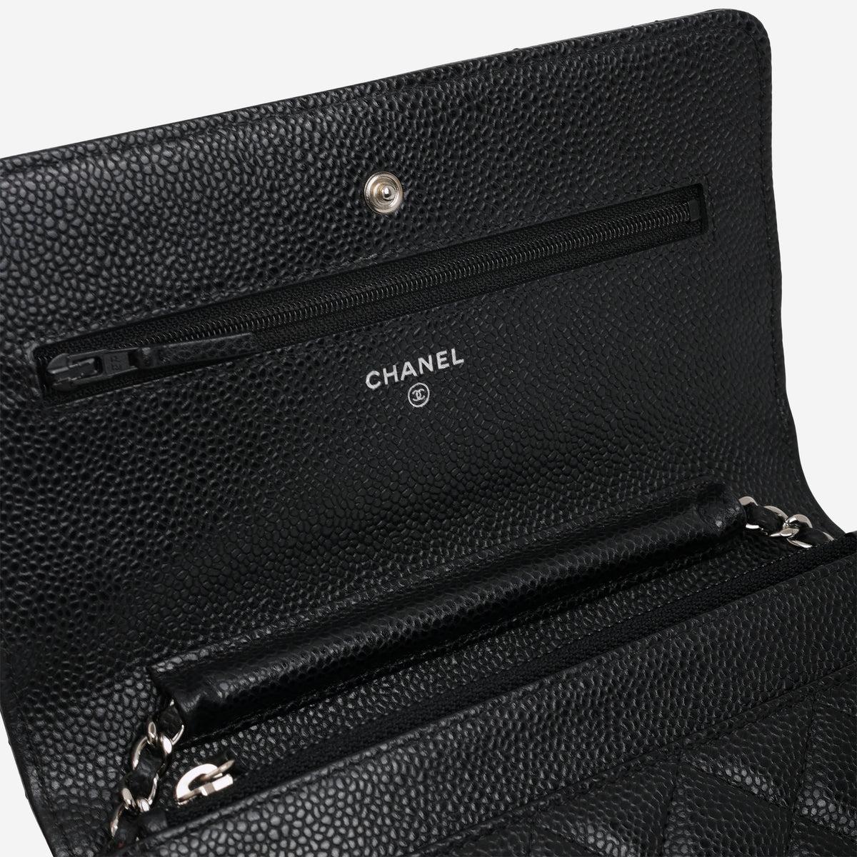 Chanel Classic Wallet on Chain - Black Caviar | Silver Hardware