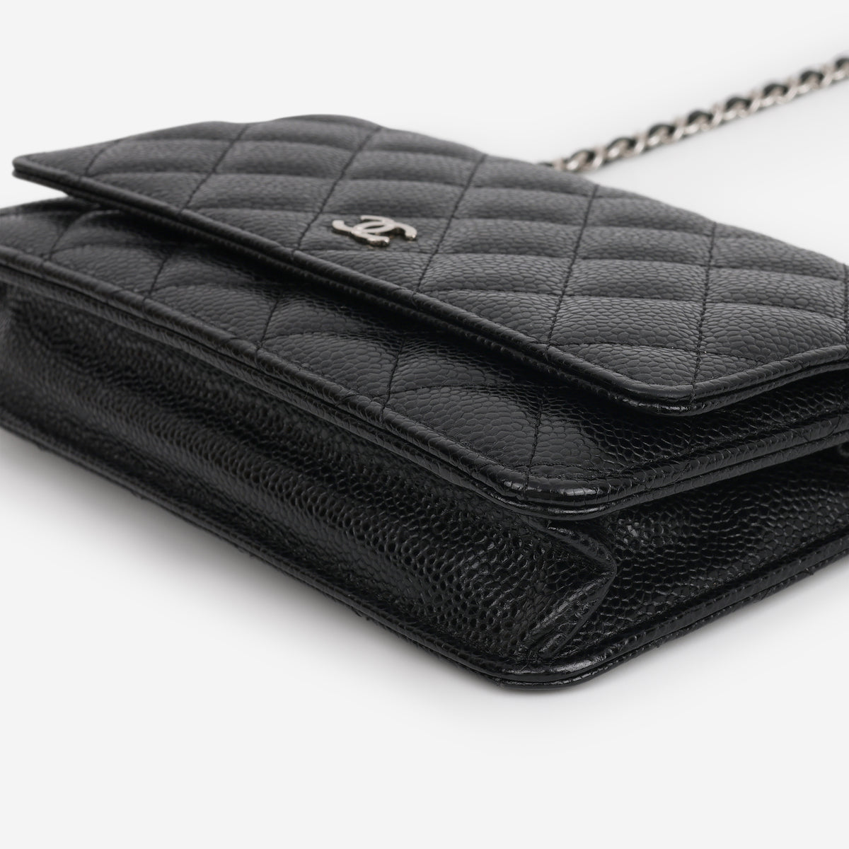 Chanel Classic Wallet on Chain - Black Caviar | Silver Hardware