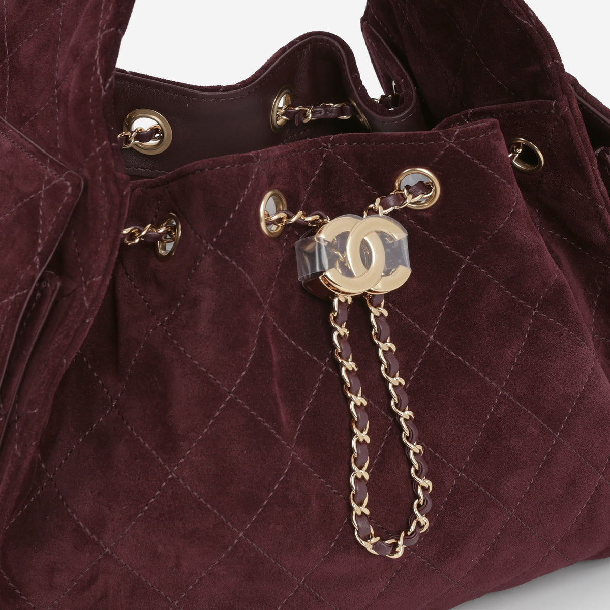 Chanel Mini 25 Hobo - Burgundy Suede Polished | Gold Hardware