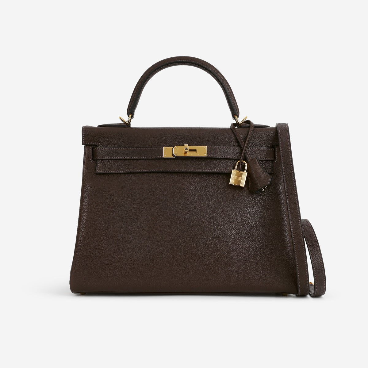 Hermès Kelly 32 - Ebene Barenia Faubourg | Gold Hardware