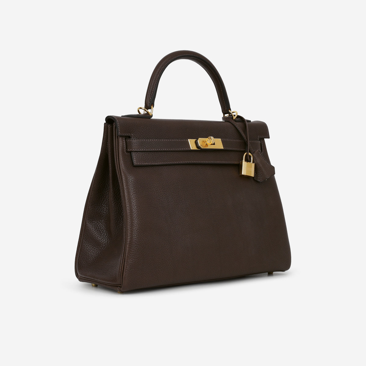 Hermès Kelly 32 - Ebene Barenia Faubourg | Gold Hardware